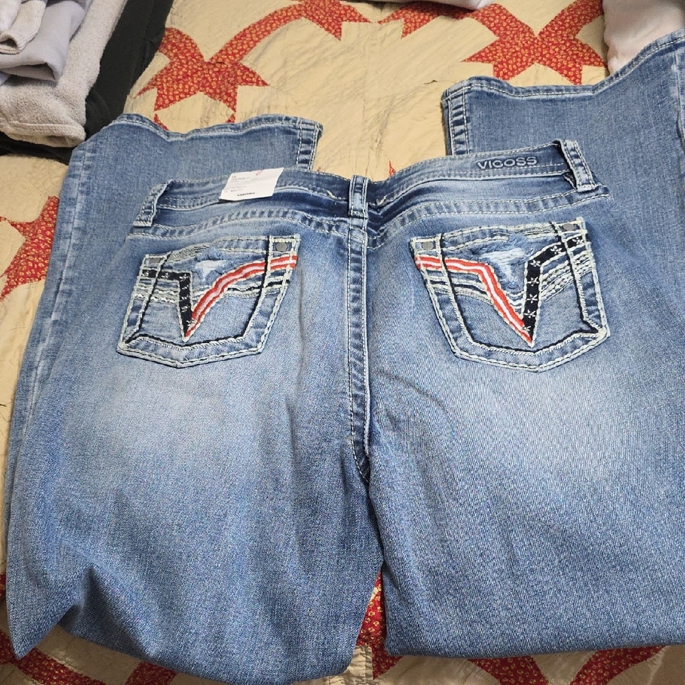 Vigoss Blue Boot Cut Jeans Classic Denim Style